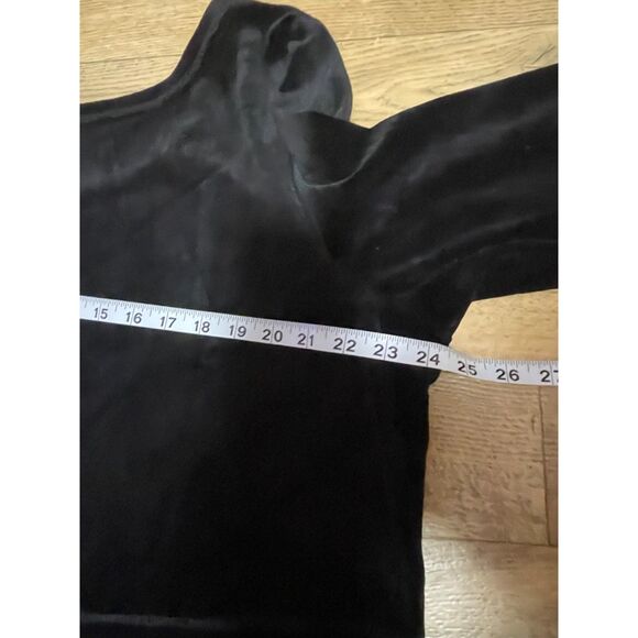 Talbots Woman Black Stretch Velvet Shift Dress 2X NWT $149 3/4 Sleeve Scoop - Picture 5 of 8